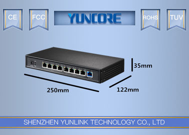 China un estándar más rápido de IEEE 802.3af/at del interruptor de 8-Port PoE + puerto del para arriba-vínculo de 1* el 10/100M proveedor