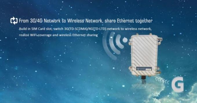 CPE al aire libre de 4G LTE WIFI con el chipset de Qualcomm Atheros AR9341 de la ranura para tarjeta de SIM